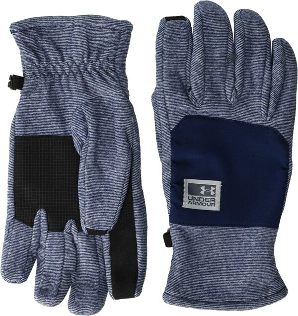 a pair of grey and black infrared fleece gloves