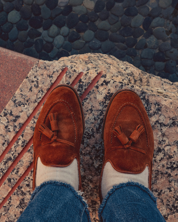 crockett and jones cavendish loafer with jeans