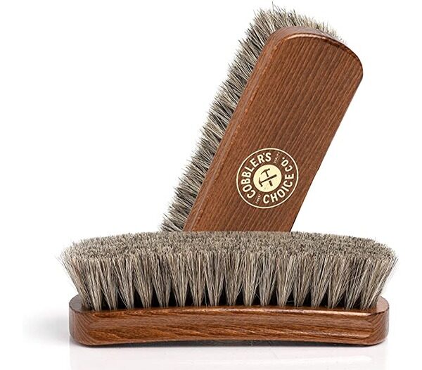a horse hair shoe brush