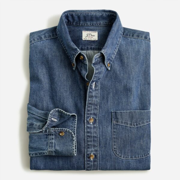 a long sleeve denim work shirt