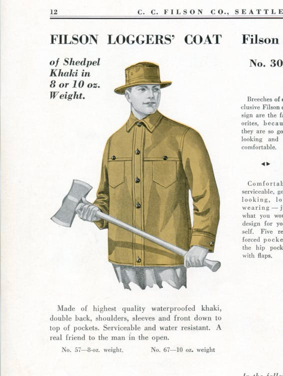filson tin cloth vintage advertisement