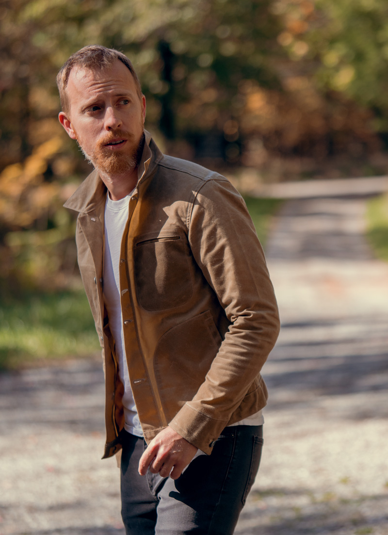 rouge territory waxed trucker jacket
