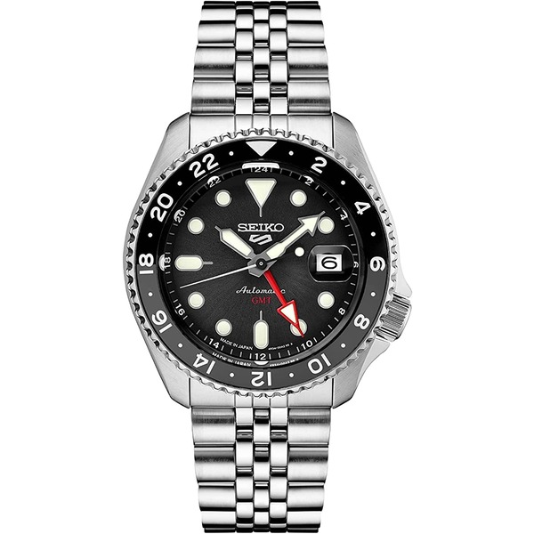 a stainless steel watch