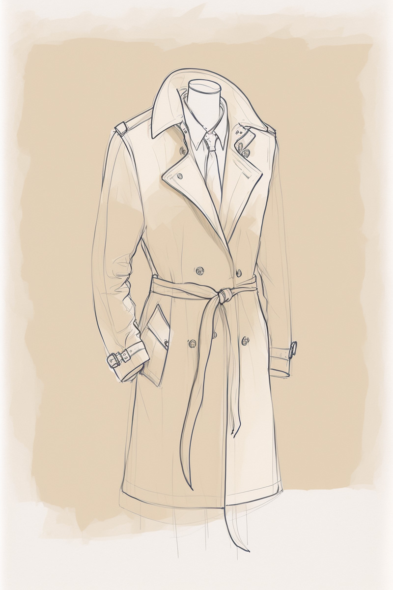 illustration of a trench coat