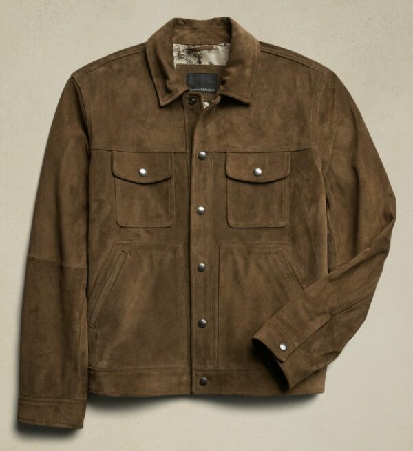 suede trucker style jacket