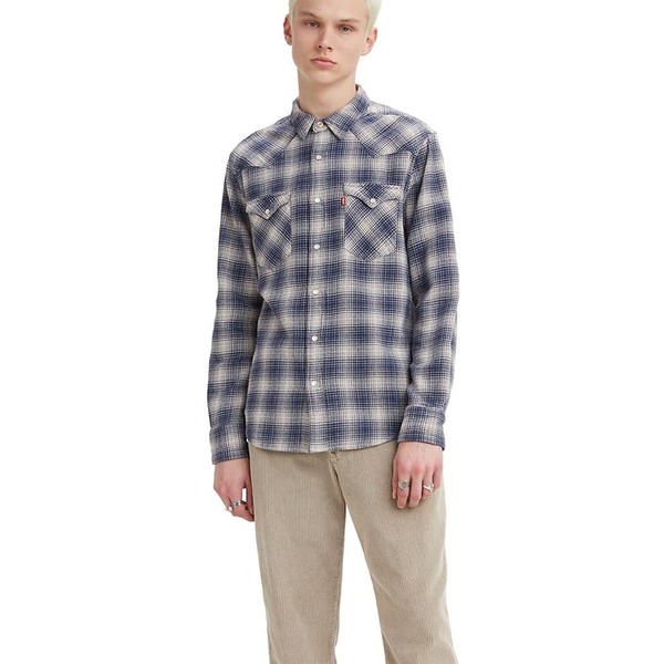 of man wearing a plaid pattern western style shirt
