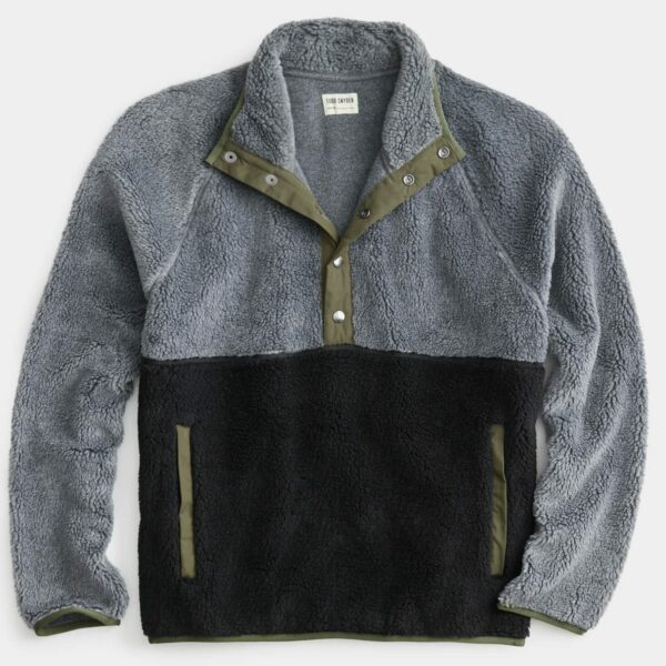 a fleeck mock neck pullover sweater