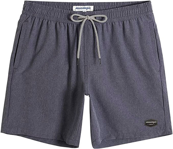 grey quick dry swim trunks