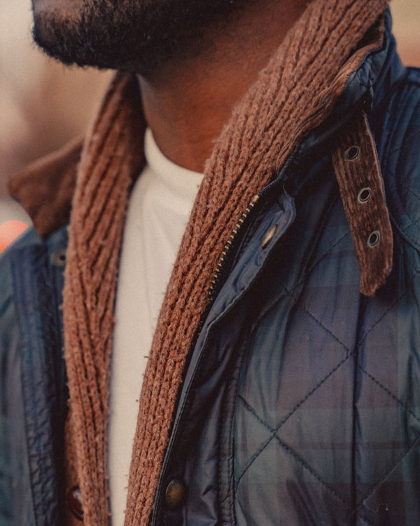 close up of knit texture