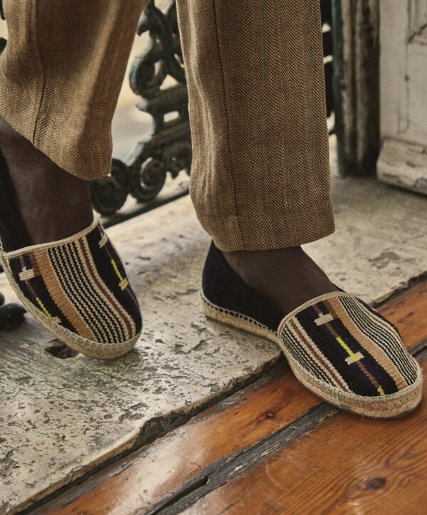 espadrille style shoes with neon print pattern