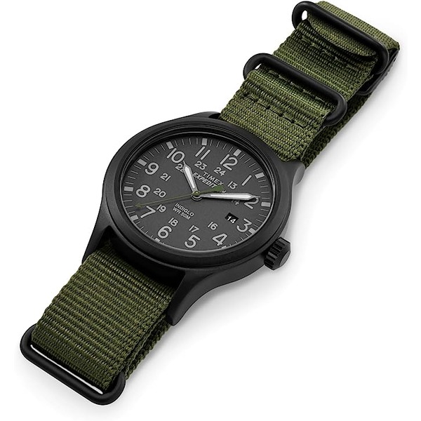 a water resistant nylon strap watch