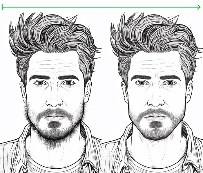 a long sparse beard vs a short sparse beard