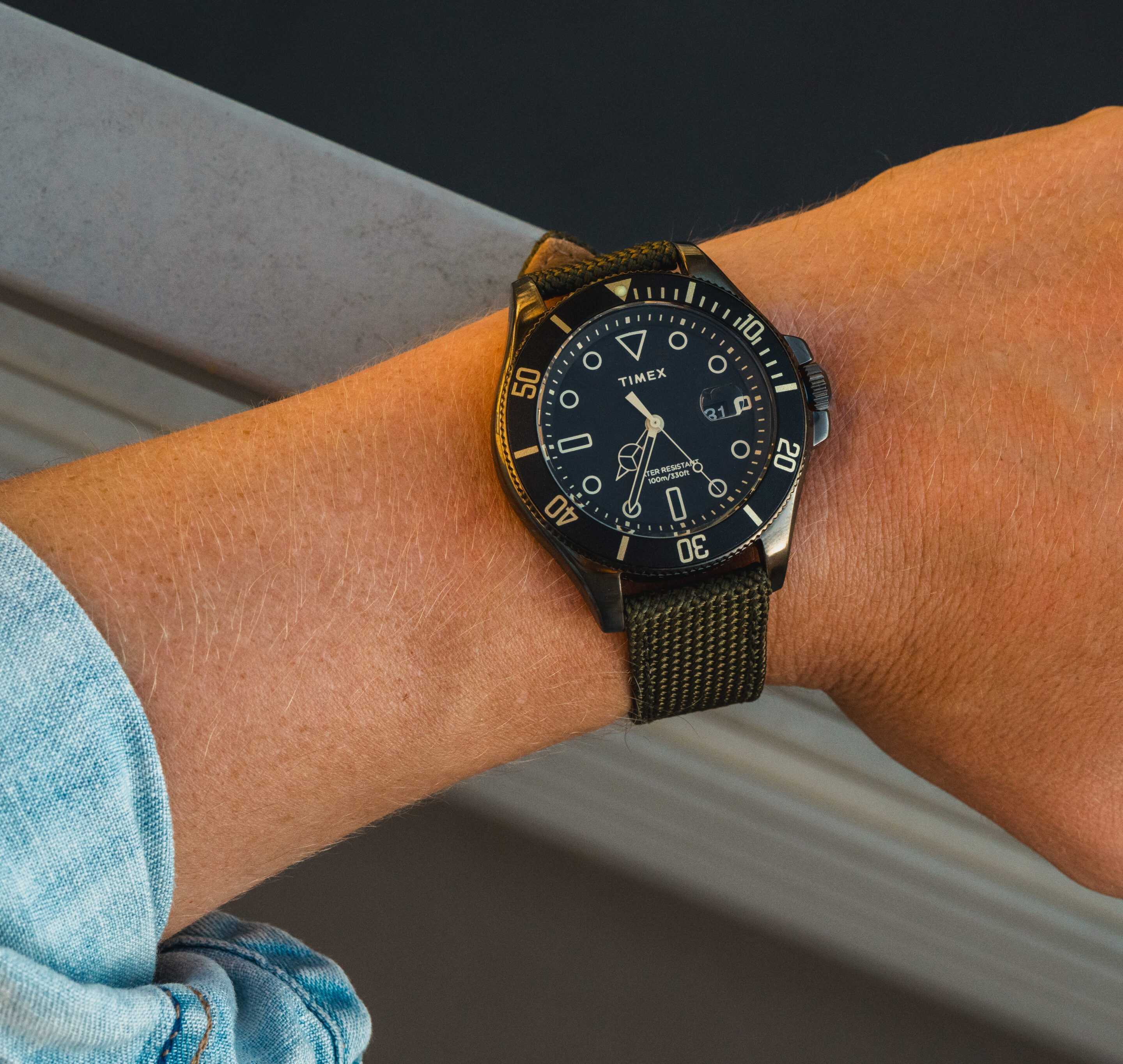 timex harbosord on the wrist
