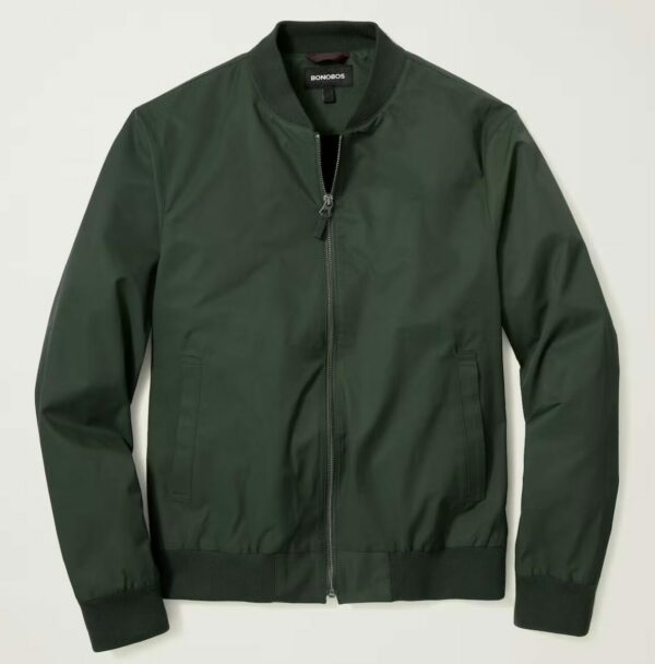 a zip front bomber jacket