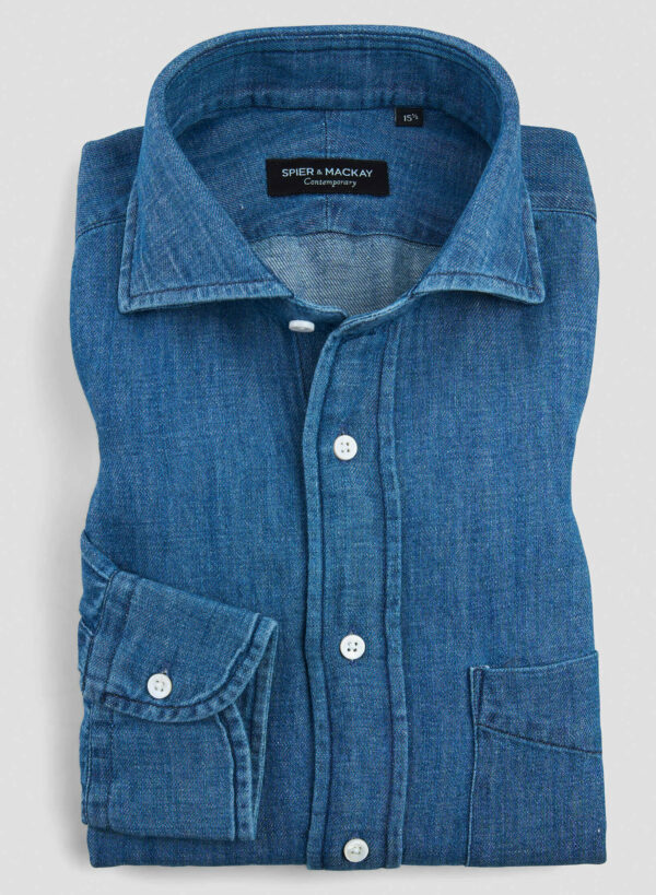 a long sleeve denim shirt