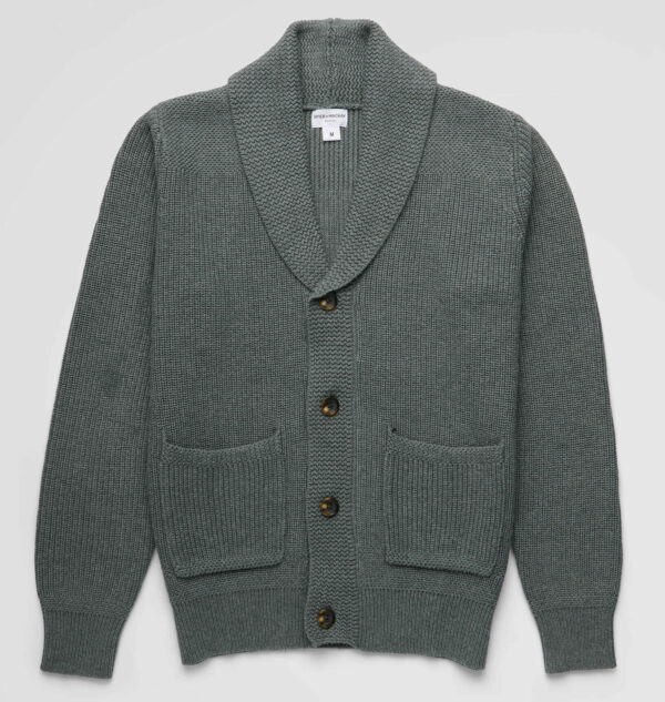 shawl collar cardigan sweater