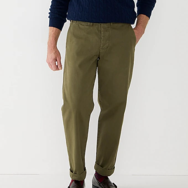 a man wearing chino pants