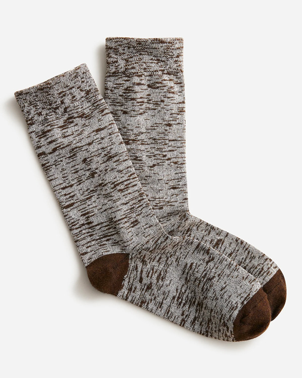 marled olive socks