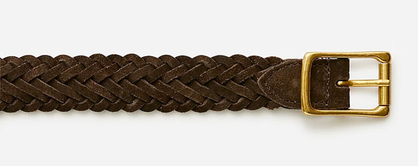 brown braided belt