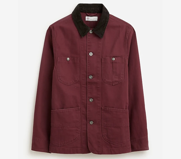 a lightweight twill chore jacket from J.Crew fall sale