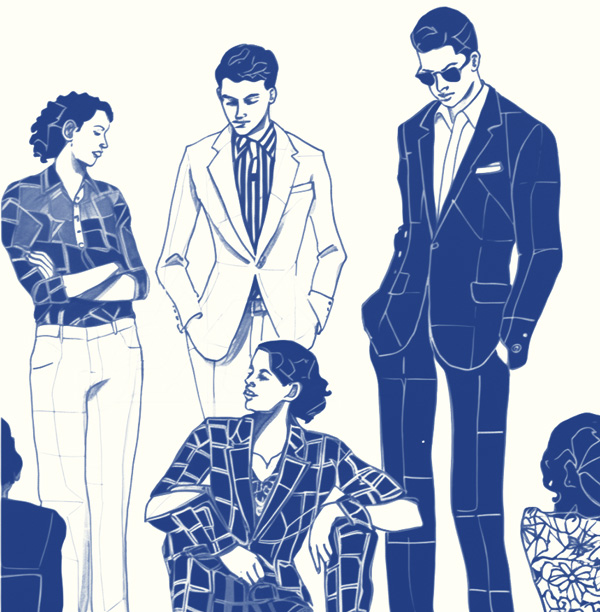 A group of people at a networking event