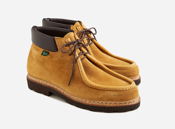 tan paraboot moc toe boots