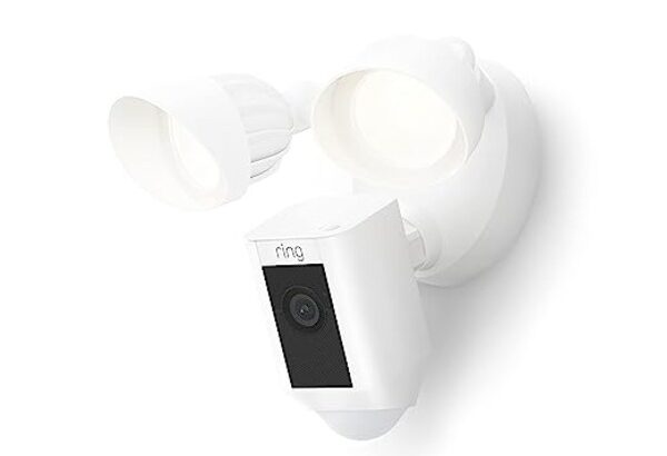 a motion activated floodlight with video camera