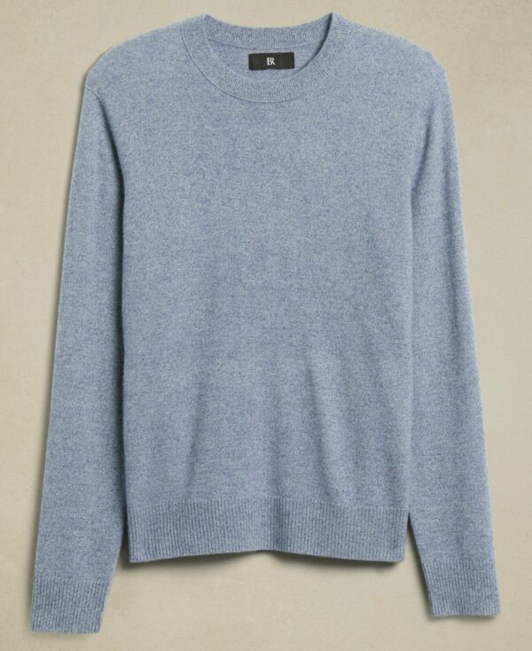 a cashmere crewneck sweater