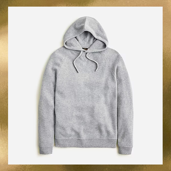 gray cashmere hoodie