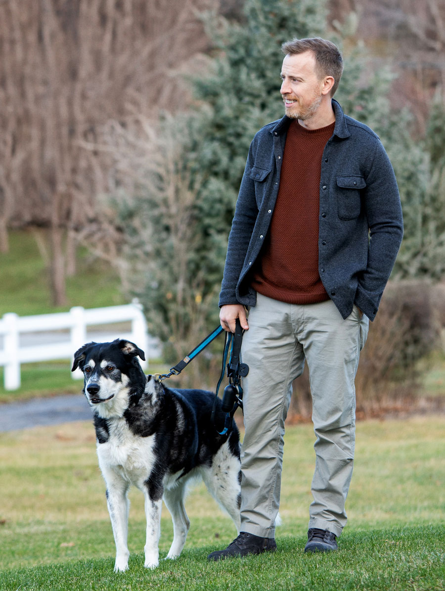 a man wearing chino pants