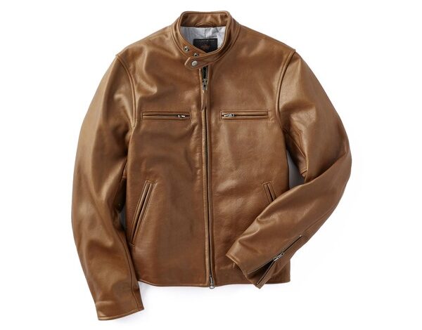 moto racer style leather jacket