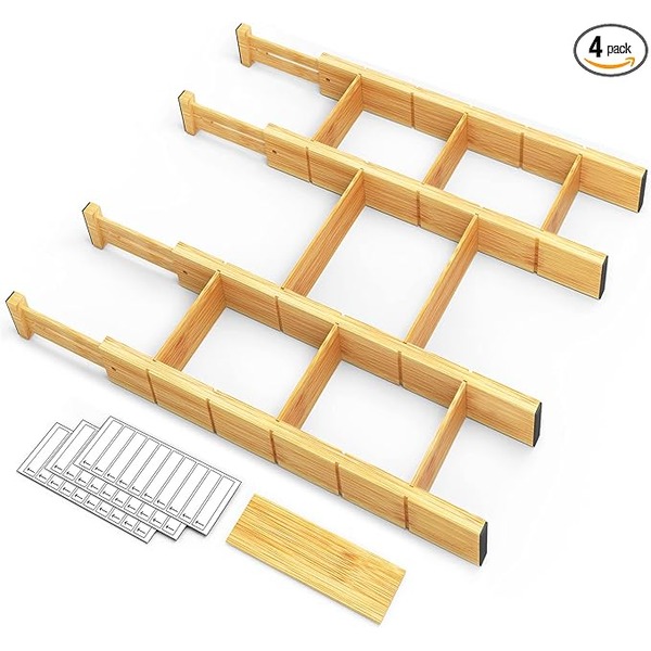 bamboo drawer divider organizers