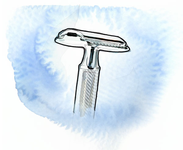 safety razor illustration