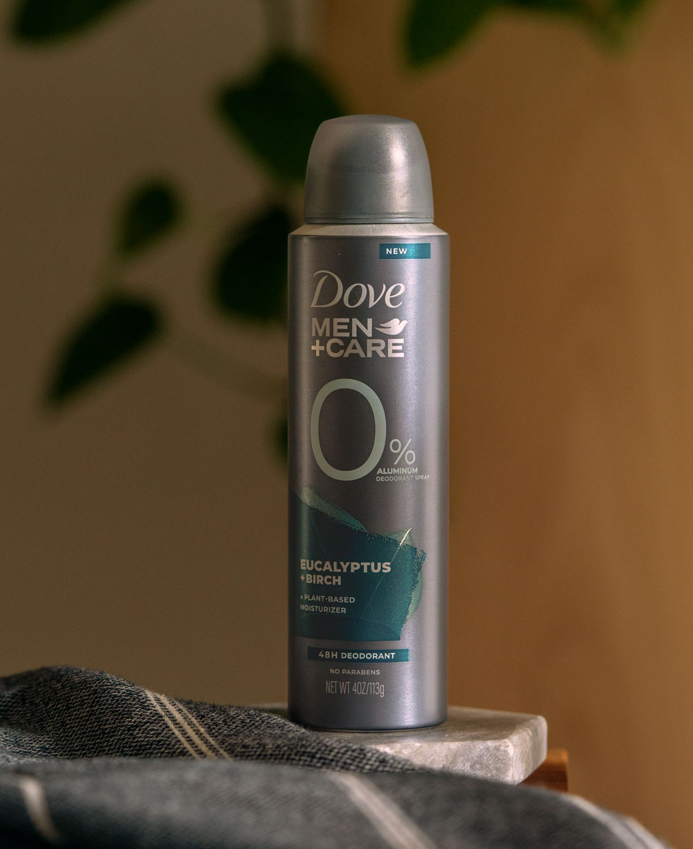 bottle Dove Men+Care Eucalyptus + Birch deodorant