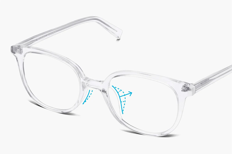 warby parker low bridge fit glasses