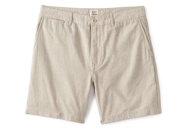 cotton linen shorts with 7 inch inseam