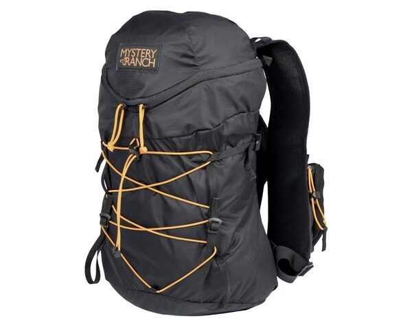 a recycled fabric trail backpack