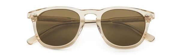 rectangular shaped sunglasses with acetate and steel frame