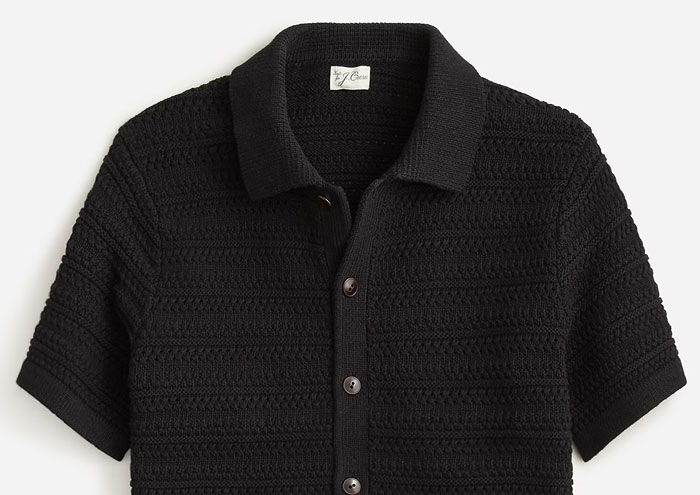 black loose knit sweaters