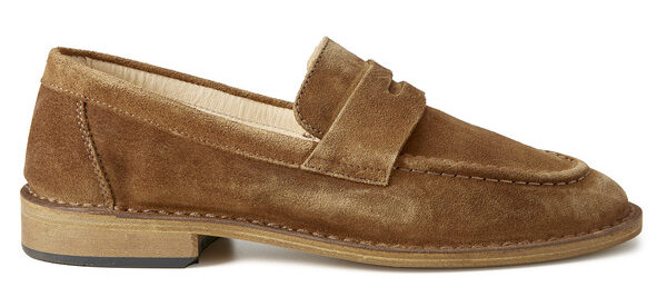 a suede loafer shoe