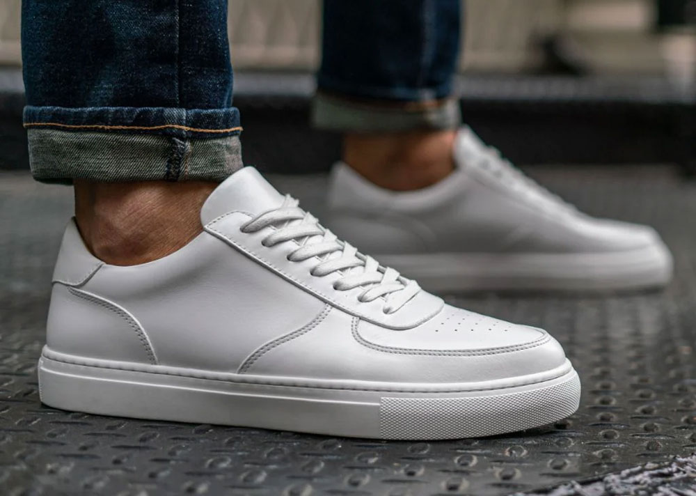 white low top court sneaker by thursday boot