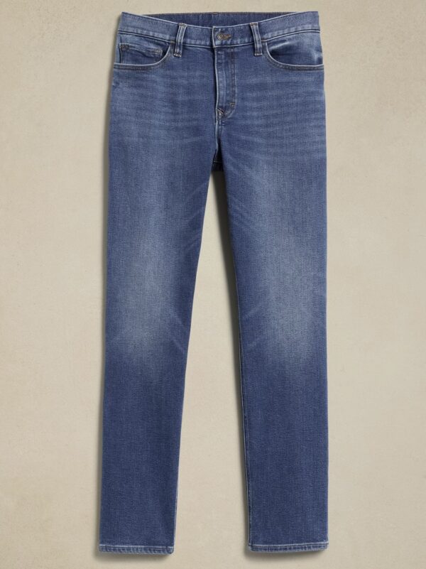a straight fit denim jean
