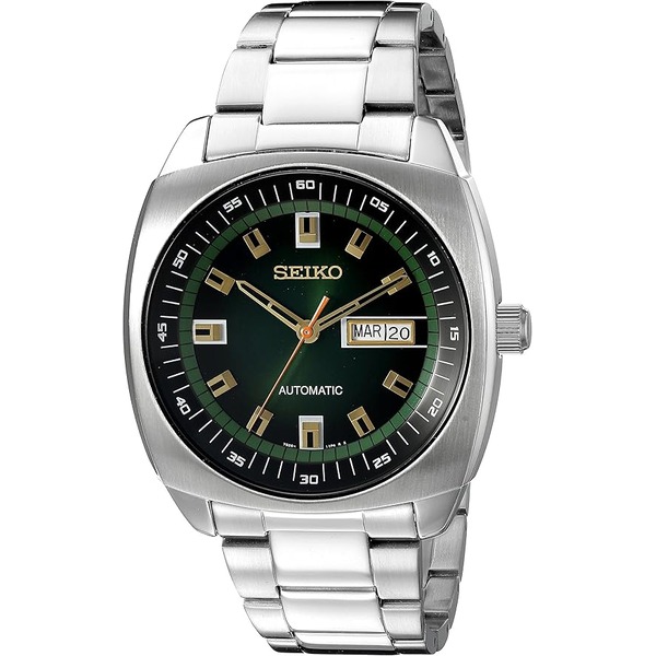 a stainless steel automatic watch by seiko brand