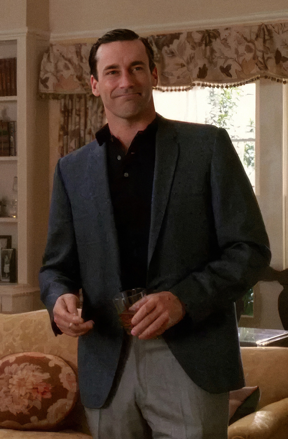 don draper wearing sweater polo