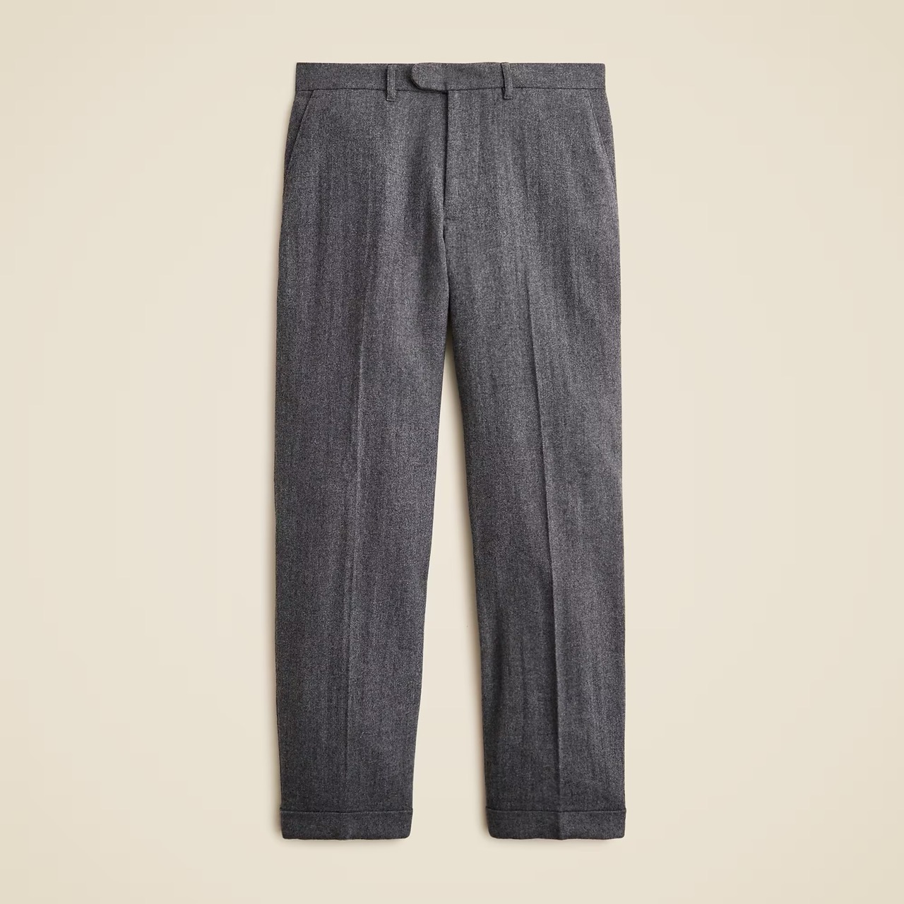 classic creased trouser in japanese wool blend