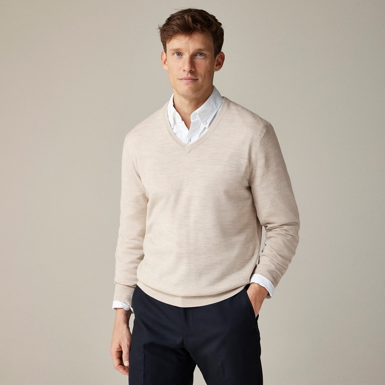 merino wool v-neck sweater