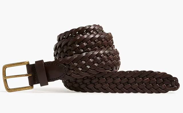 J.Crew leather woven belt