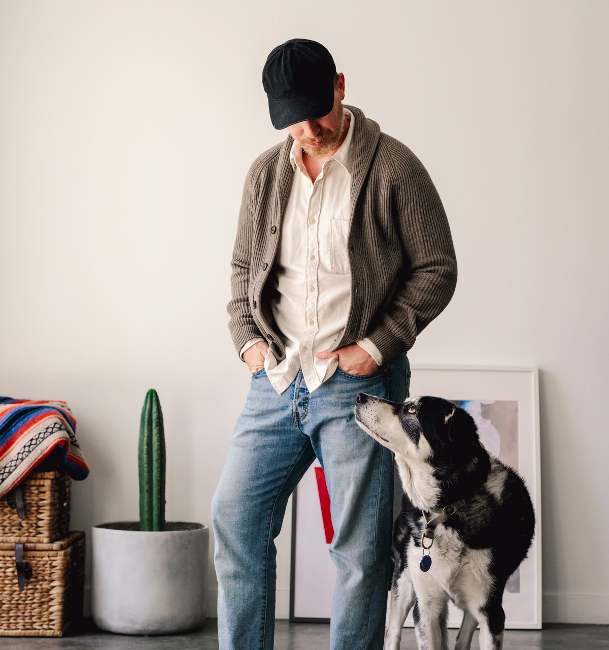 andrew wearing a black ball cap