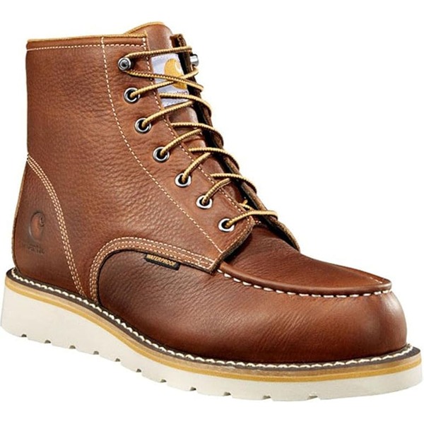 a tall lace up work boot
