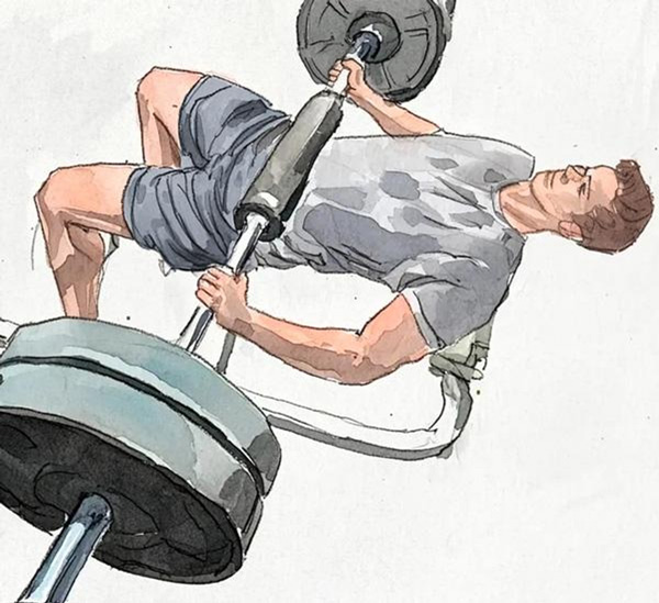 man doing hip thurst